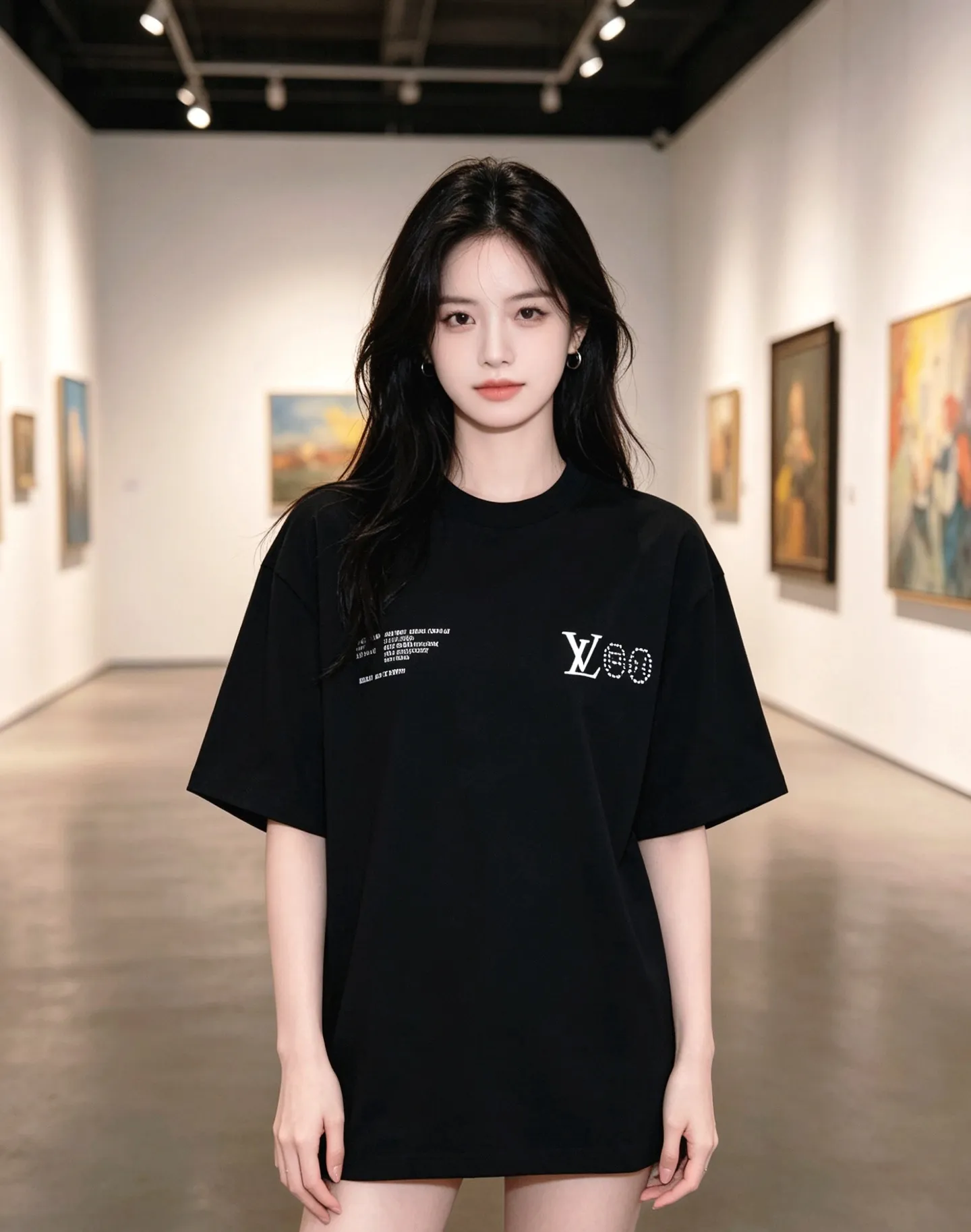 Louis Vuitton/Louis Vuitton small label silicone printed letters round neck short sleeves